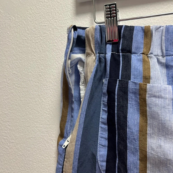 Vilagallo Women’s Crop Wide Leg Strip Pants Size 42 - Picture 7 of 7